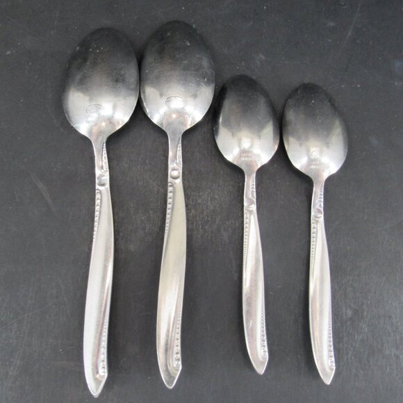 AIRMACK AMK8 Beaded Stainless Flatware Solingen-Germany 4 Pieces-4 Spoons - Picture 6 of 7